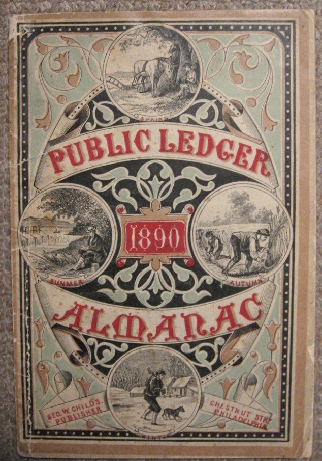 Item #1003016 PUBLIC LEDGER ALMANAC 1890. George W. Childs.