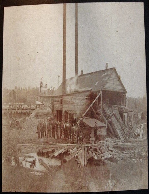 Item #1204160 ORIGINAL LUMBER MILL PHOTOS. Wisconsin Northwoods, Rhinelander, Monico.