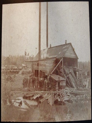 Item #1204160 ORIGINAL LUMBER MILL PHOTOS. Wisconsin Northwoods, Rhinelander, Monico