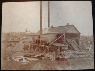 Item #1204160 ORIGINAL LUMBER MILL PHOTOS. Wisconsin Northwoods, Rhinelander, Monico