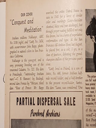 Item #2009046 HORSE LOVER'S MAGAZINE: Including features of Back in the Saddle and Equestrian...