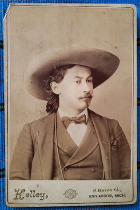 Item #2111058 MICHIGAN COWBOY CABINET CARD. Michigan, photographer Kelley