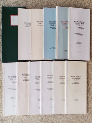Item #2507038 WESTERN AMERICANA CATALOGUE PRICES. Shelly Morrison, Richard, Compilers