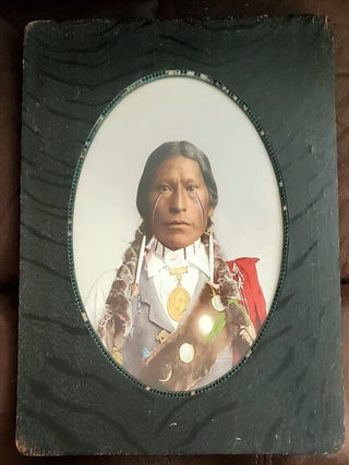 Item #2602017 Two Native American Photochrom Prints: Buckskin Charlie and James A. Garfield in...