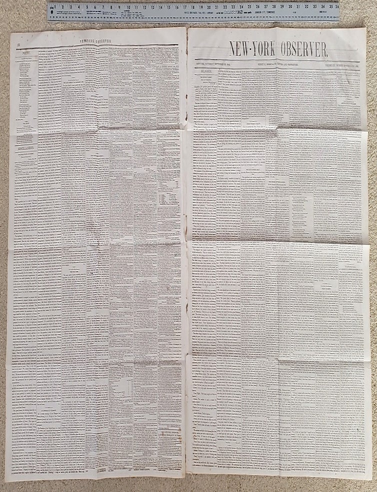 Item #2602030 Mormons, Cherokees, Queen Victoria, Millerites (NEW-YORK OBSERVER ISSUE FOR JULY 23, 1843. New York Observer.