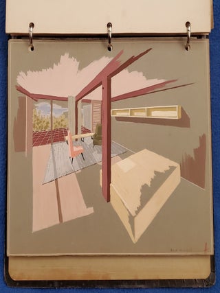 BINDER OF ORIGINAL ARCHITECTURAL AND BOTANICAL DRAWINGS. Reid Morgan.