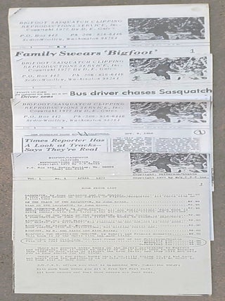 Item #5032042 BIGFOOT / SASQUATCH CLIPPING REPRODUCTION SERVICE, Inc.: Volume I Numbers 1-4. D....