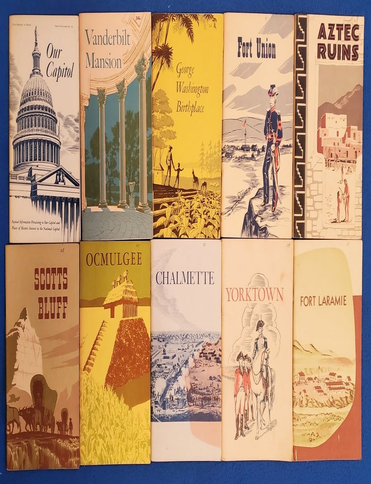 Item #RED008 NATONAL PARK SERVICE HISTORICAL HANDBOOKS ON 10 HISTORIC SITES. Natonal Park Service.