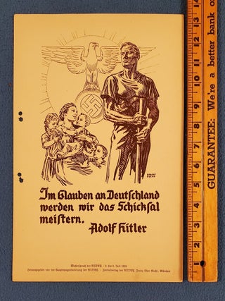 Item #SHEL1019 (Nazi Propaganda Poster) "Im Glauben an Deutschland/werden wir das...