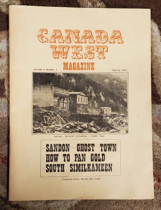 Item #SHEL1516 CANADA WEST MAGAZINE (Volume I, Number 1). N. L. Barlee