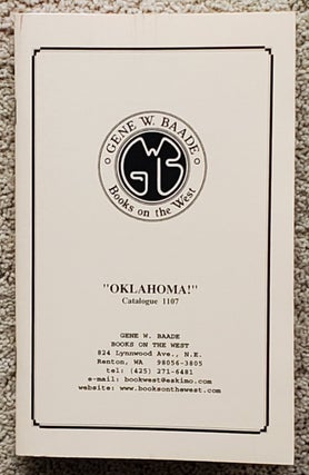 Item #xxx032 "OKLAHOMA" Catalogue 1107. Gene W. Baade
